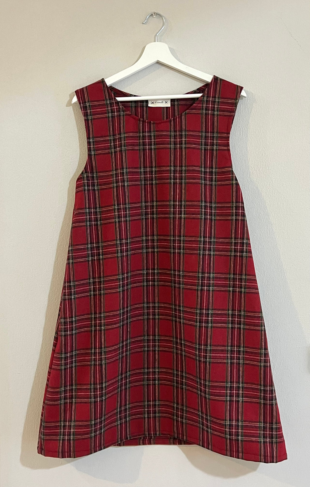 Abito midi tartan