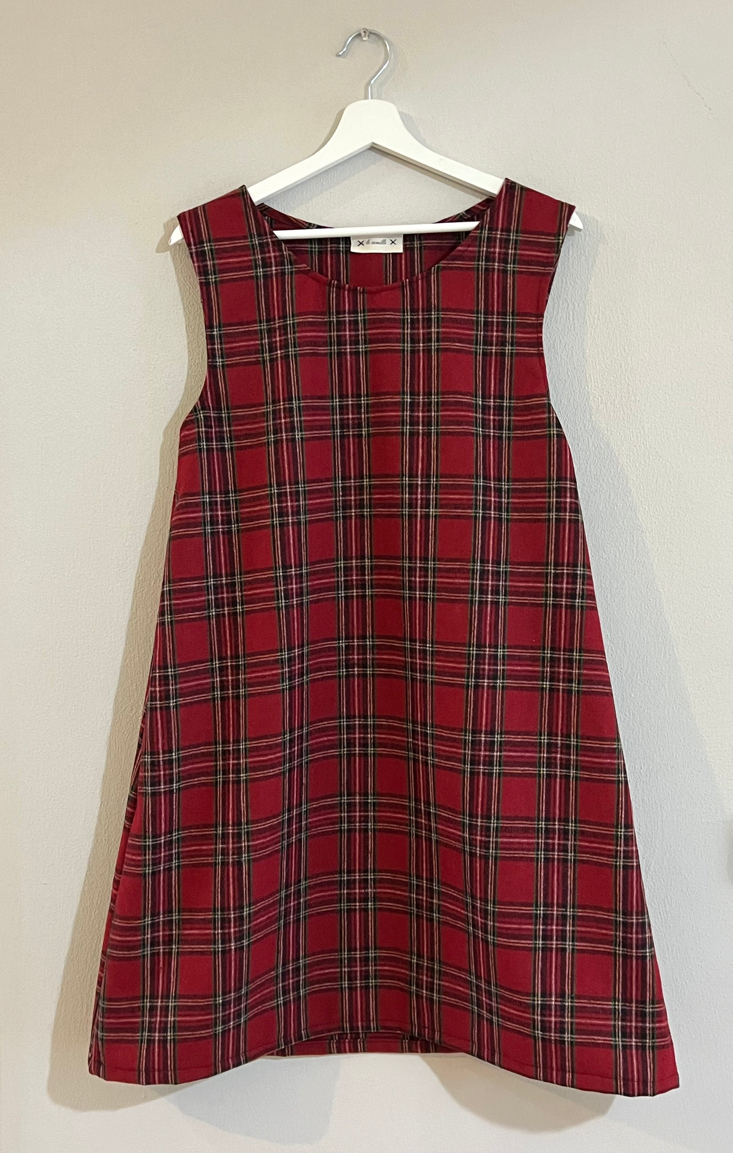 Abito midi tartan