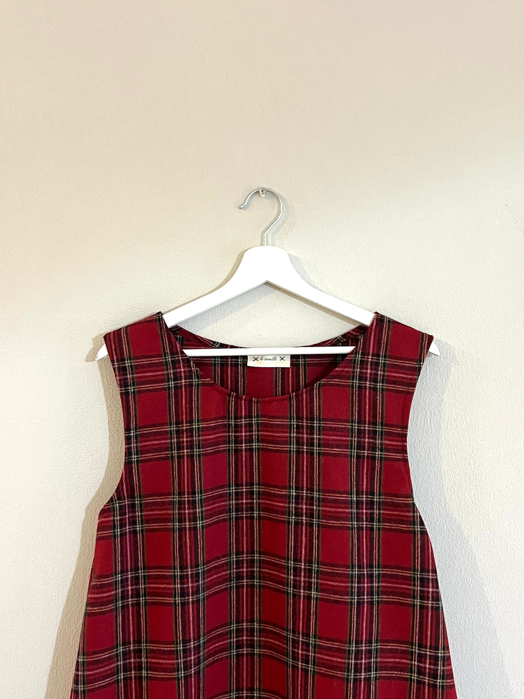 Abito midi tartan